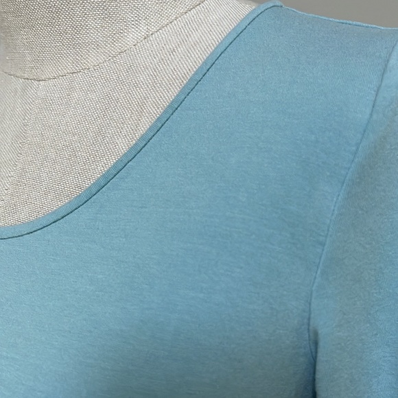 { Eileen Fisher } - Stretch Jersey Knit Scoop Neck Top - Picture 3 of 4